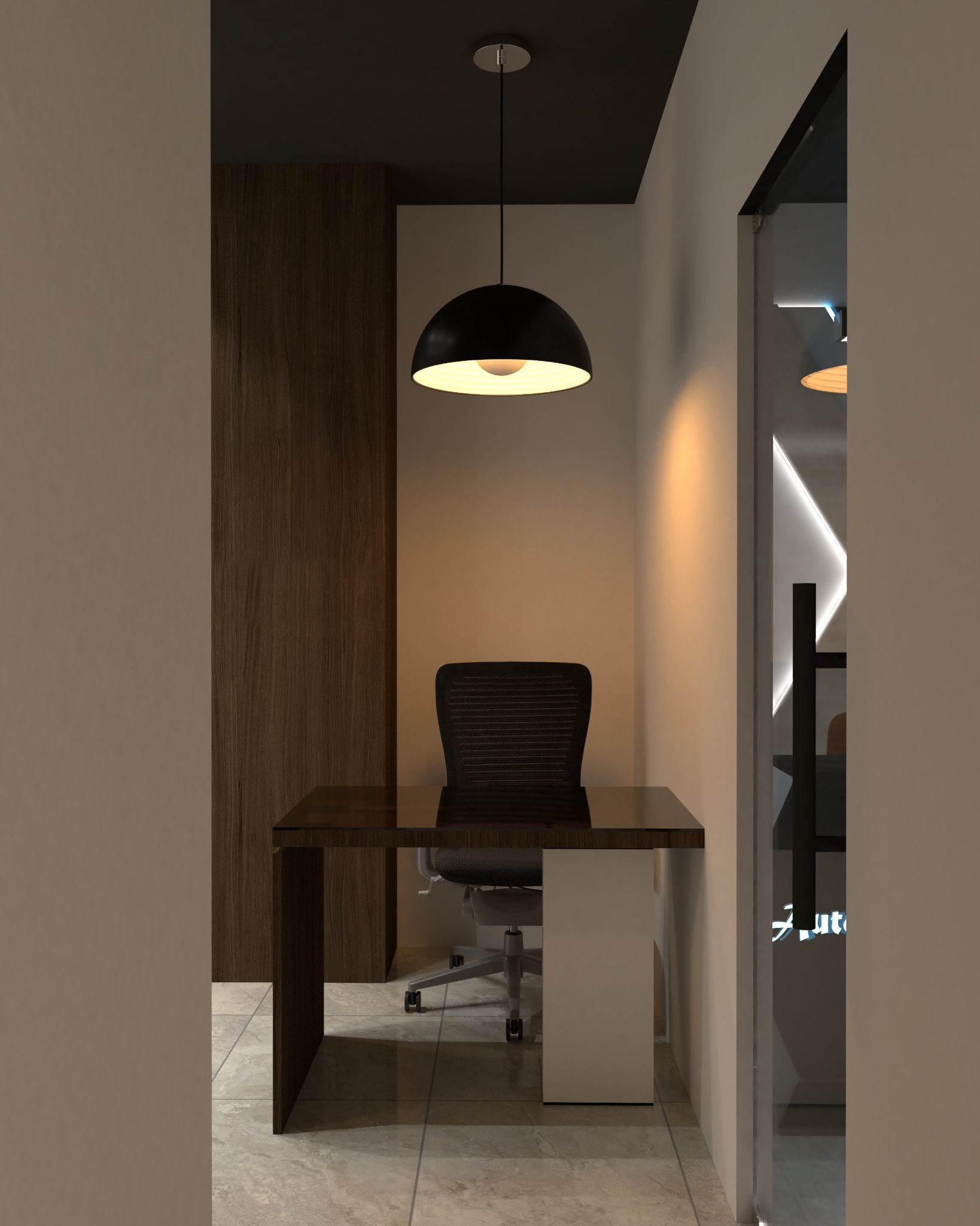 Car showroom office — Private office desk