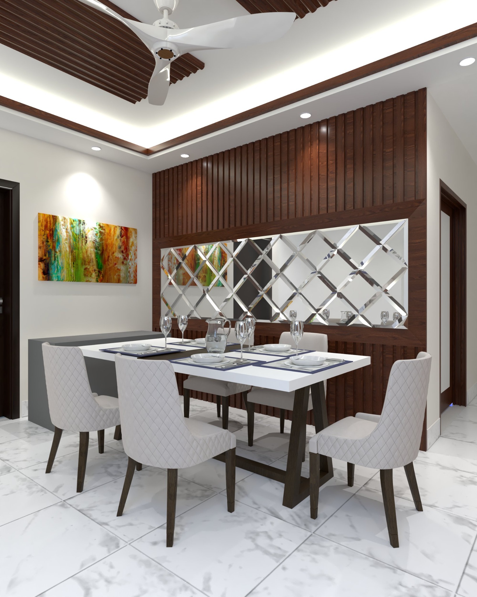 Halishahar apartment — Dining area — complete furniture arrangement