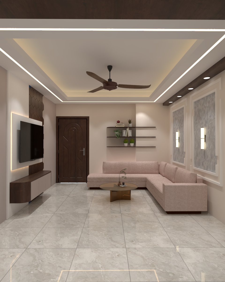 Lalkhan Bazar apartment — Living room overview