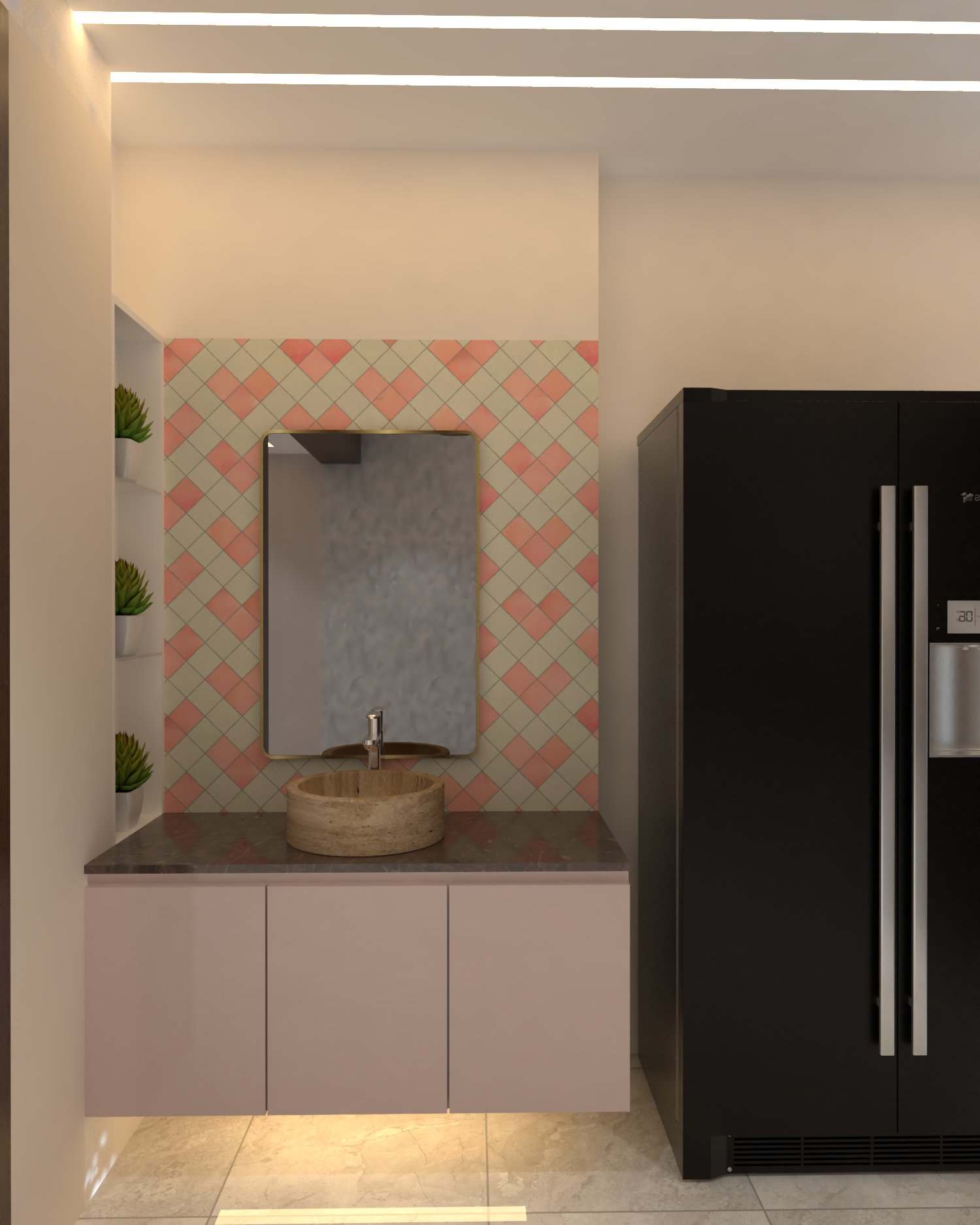 Lalkhan Bazar apartment — Wash basin and vanity