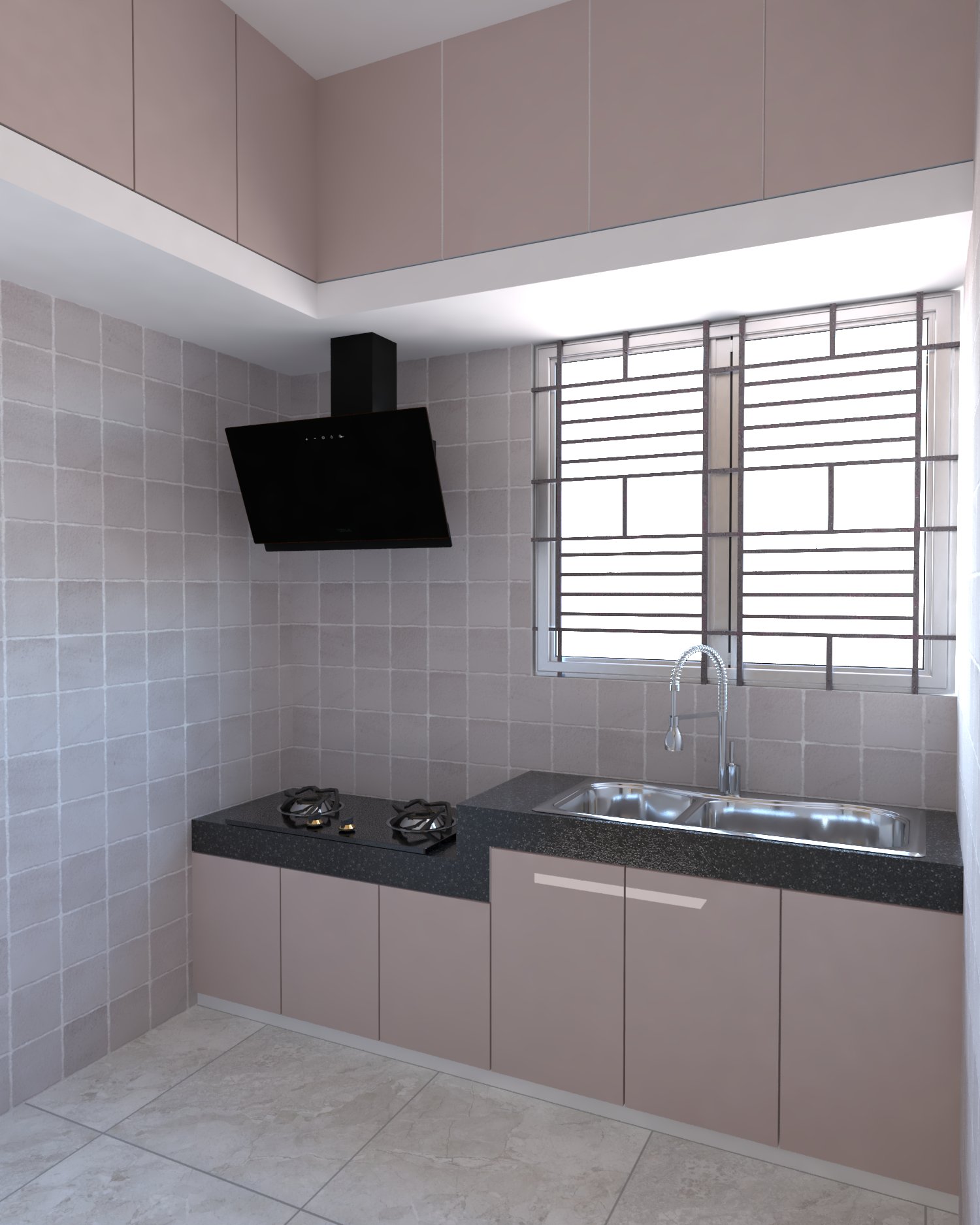 Lalkhan Bazar apartment — Kitchen — angled view