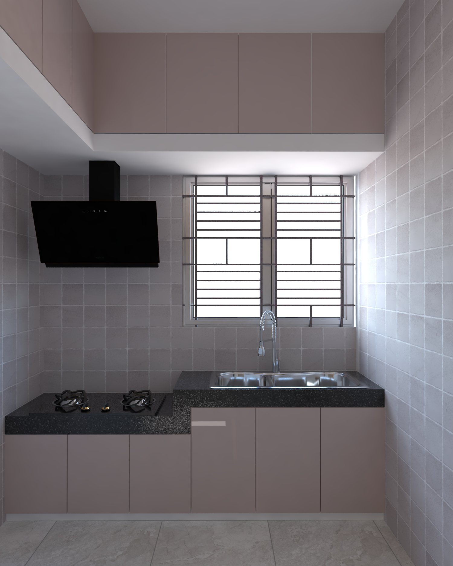 Lalkhan Bazar apartment — Kitchen — front view