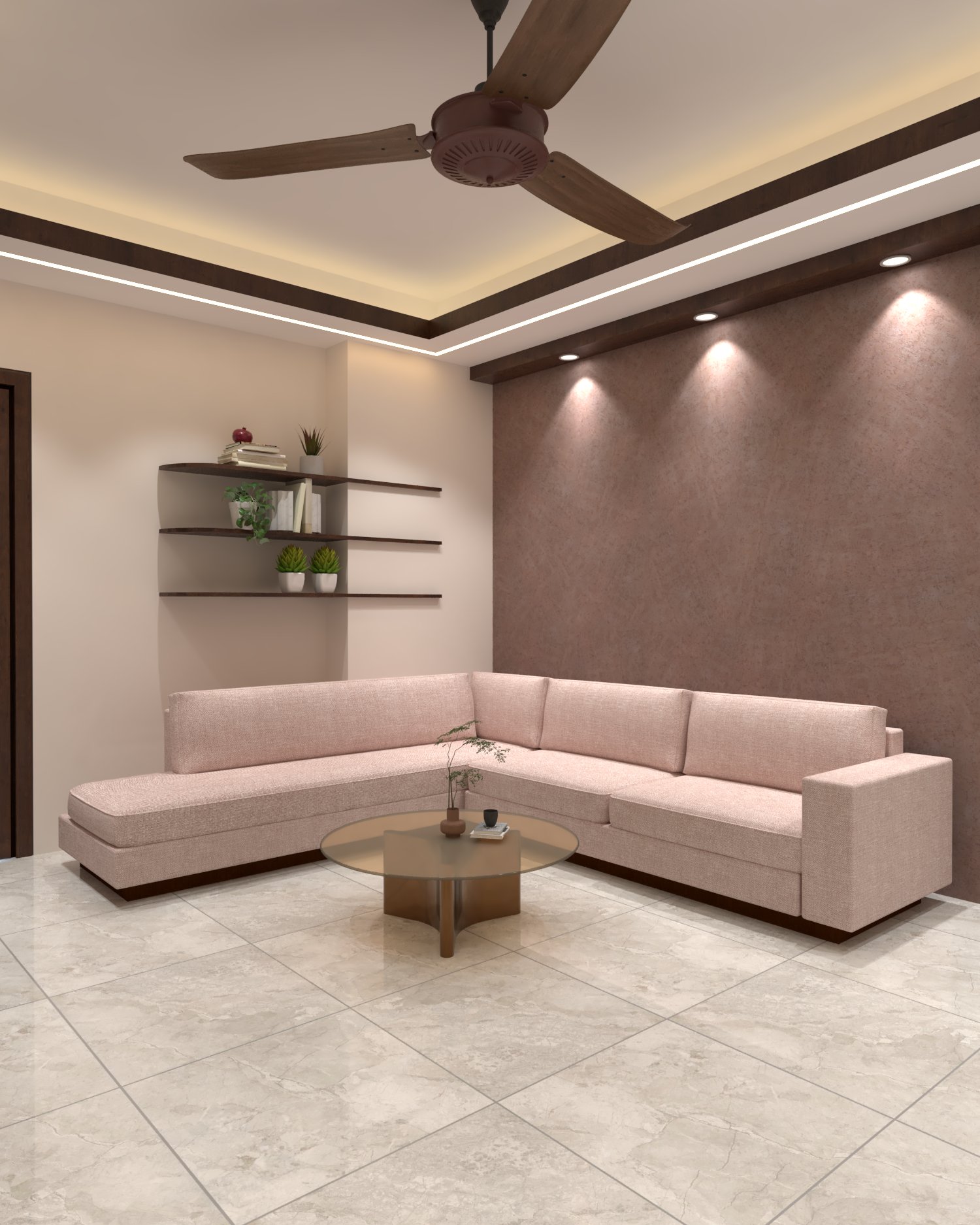 Lalkhan Bazar apartment — Living room — alternate seating view