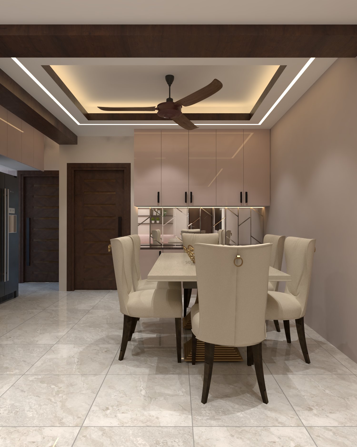 Lalkhan Bazar apartment — Dining area — alternate design